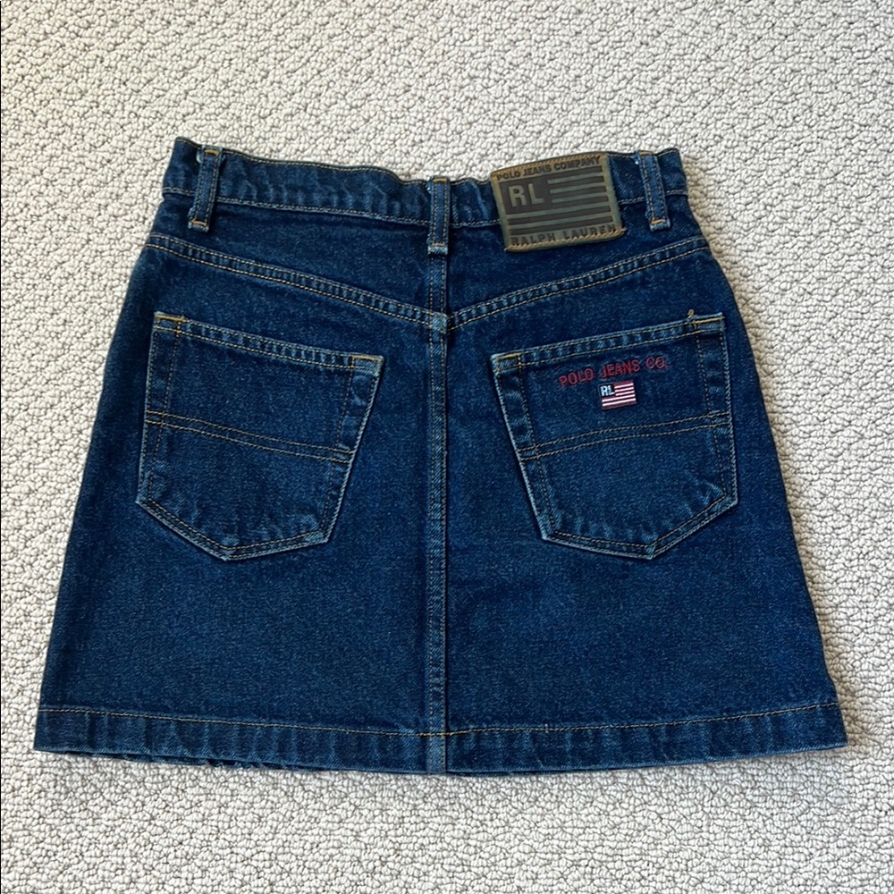 Polo by Ralph Lauren Blue Denim A-Line Skirt